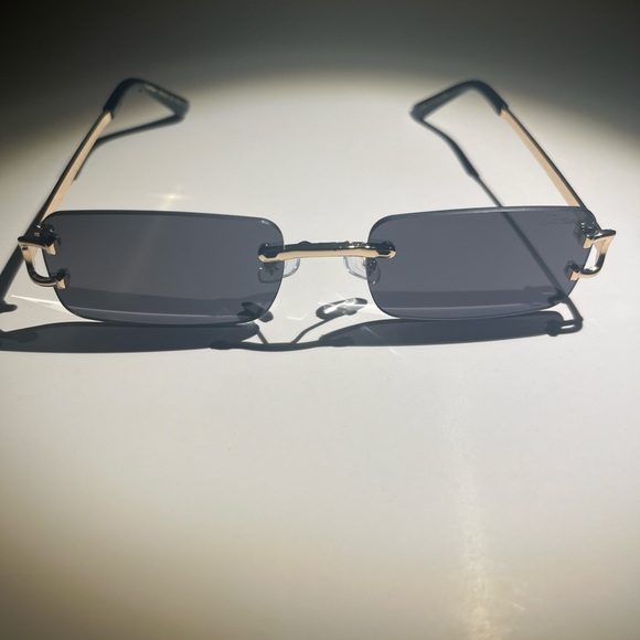 Cartier Gold and Black Sunglasses